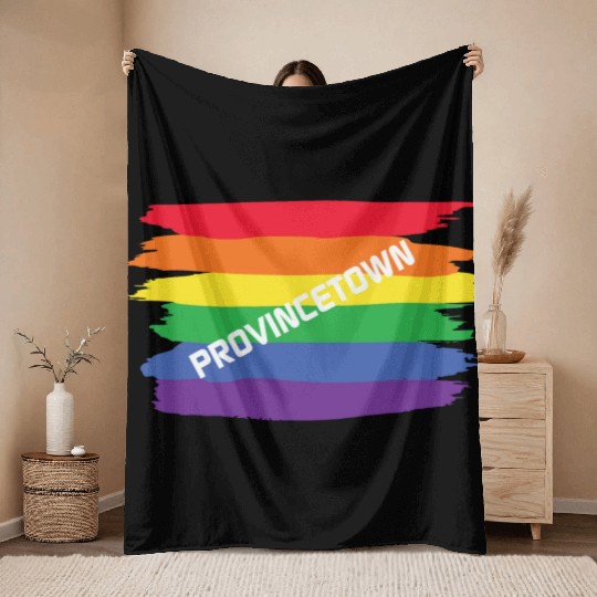 LBGT Flag Gay Pride Human Vintage Rainbow Throw Blankets