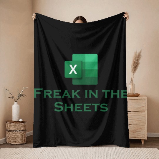 Freak in the Sheets excel Throw Blankets