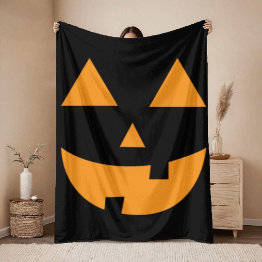 Pumpkin Halloween Jack O Lantern Pumpkins Throw Blankets