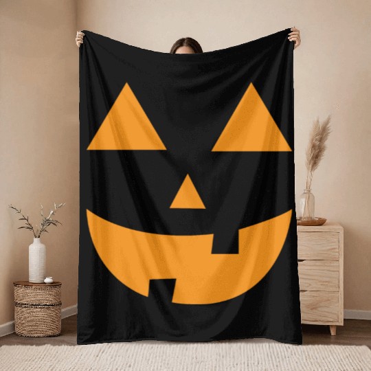 Pumpkin Halloween Jack O Lantern Pumpkins Throw Blankets