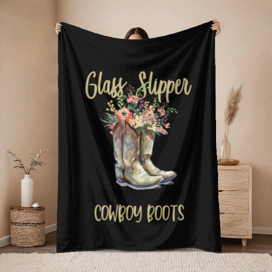 Princess Wears Cowboy Boots Throw Blankets