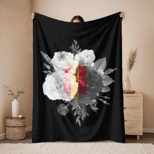 Orchid Flowers Throw Blankets