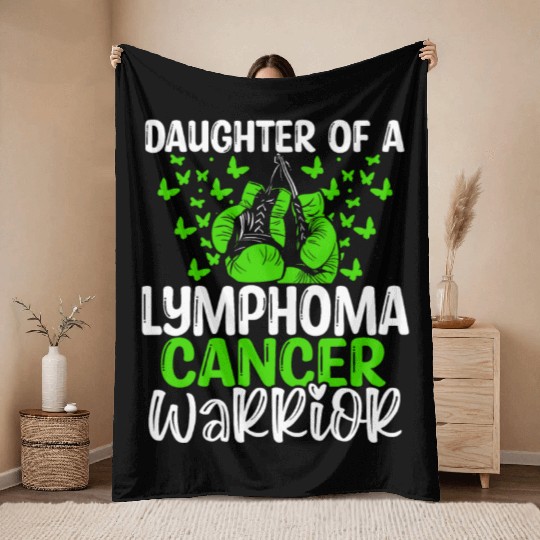 Lymphoma Cancer Awareness Month Daughter Throw Blankets