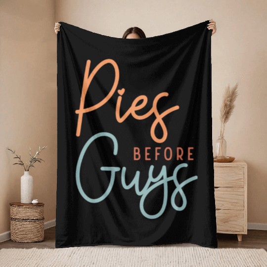 Thanksgiving Pies before Guys Throw Blankets