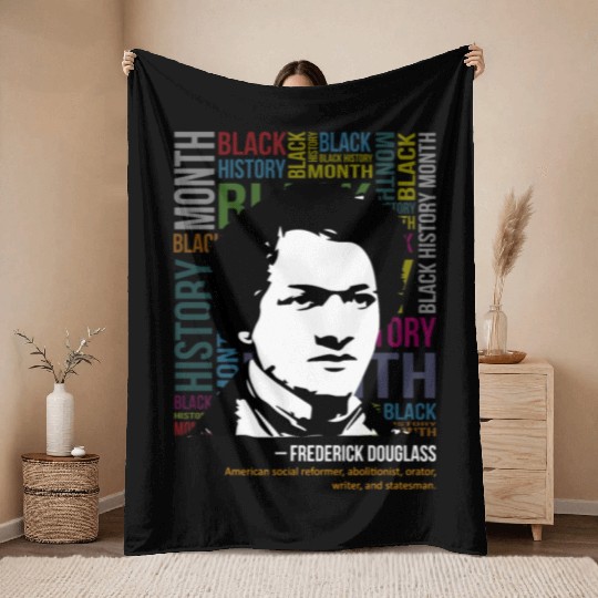Frederick douglass Throw Blankets