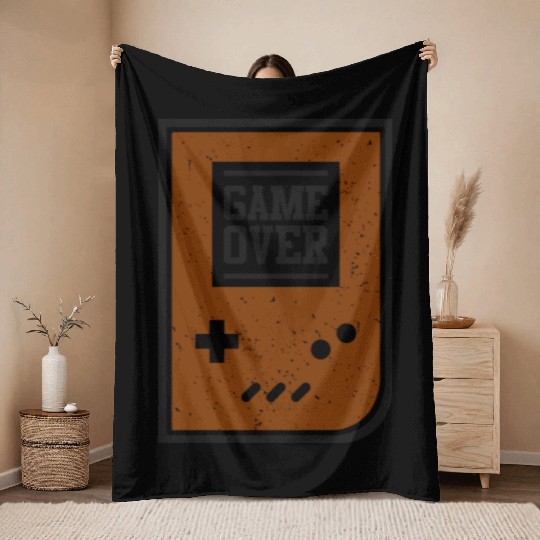 Game Over Video Game Player Gamer Gaming Gifts Throw Blankets