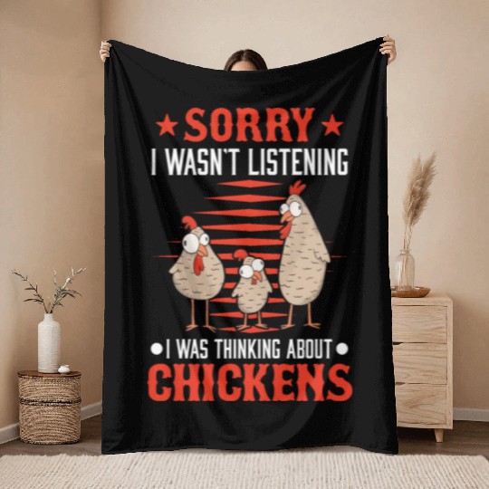 Chickens Gift Chicken Throw Blankets