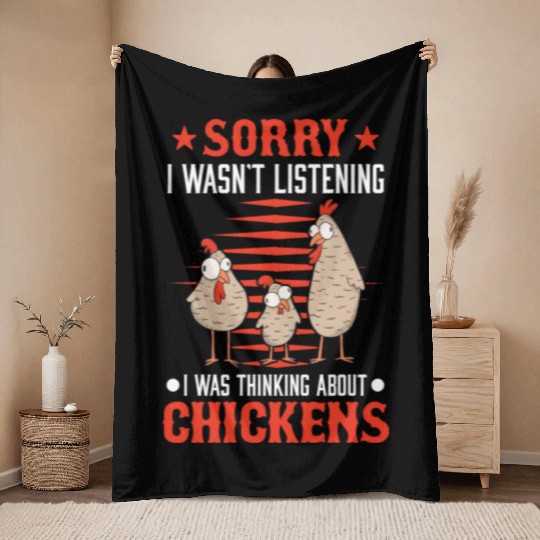 Chickens Gift Chicken Throw Blankets