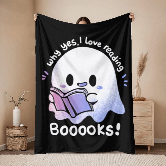 I Love Reading Booooks Throw Blankets