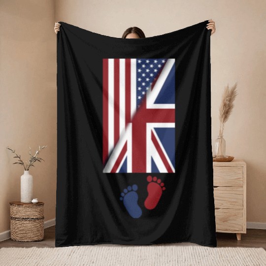 American Union Jack Flag Baby american union jack Throw Blankets
