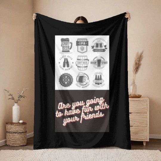 chill Rum with your friends Throw Blankets