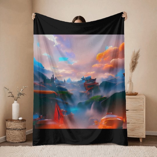 A Timeless World in a Distant Solar System Bright Throw Blankets