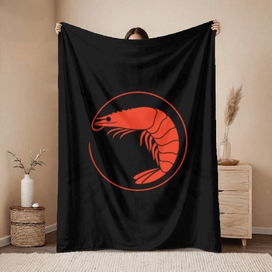Shrimp Whisperer - fishing lover Throw Blankets