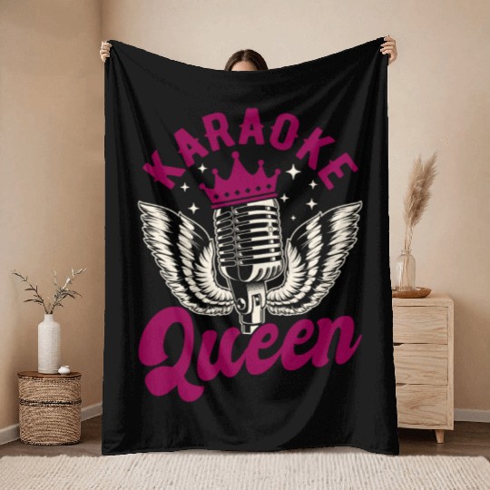 Queen Karaoke Bar, Party, Company Party, Women Throw Blankets