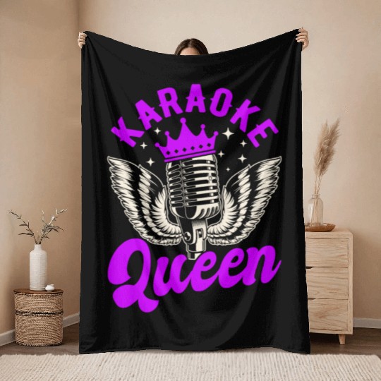 Queen Karaoke Bar, Party, Company Party, Women Throw Blankets