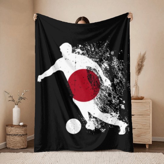 National team Japan Soccer World Cup Throw Blankets