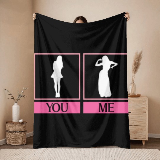 You: Normal Woman Me: Belly Dancer - Belly Dance Throw Blankets