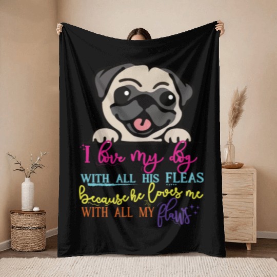 For dog lovers exclusive design with cute phrase Throw Blankets