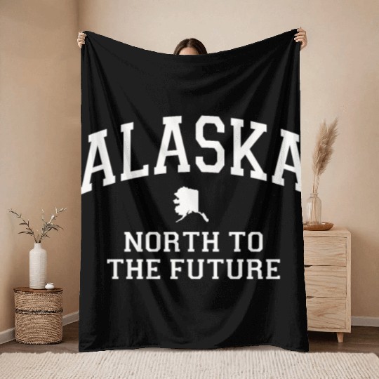 Alaska Throw Blankets Men's Women Children USA North Pole