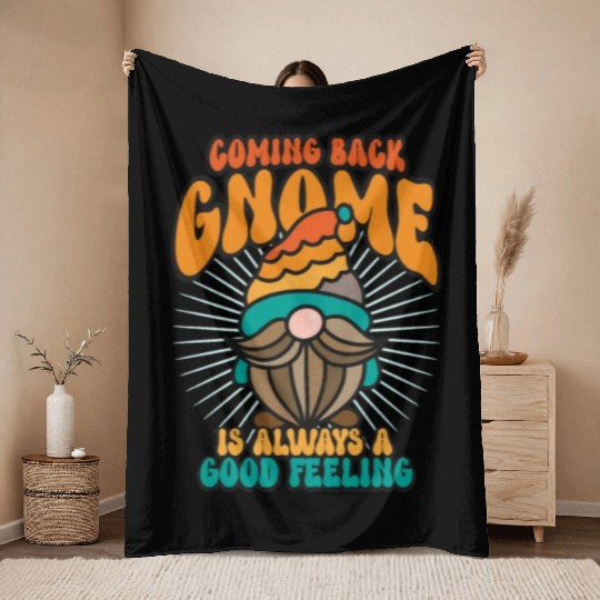 Garden Gnomes Gnome Lover Funny Gnome Gardening Throw Blankets