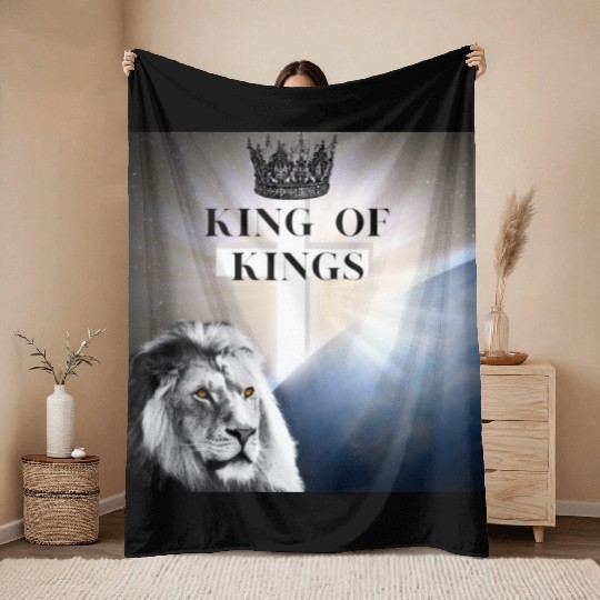 KING OF KINGS of kings(Christian/Catholic) Throw Blankets