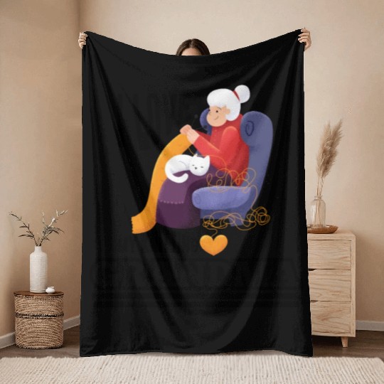 I Love My Grandma Throw Blankets