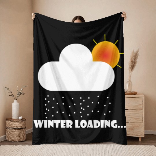 Funny Winter Christmas Holidays Throw Blankets