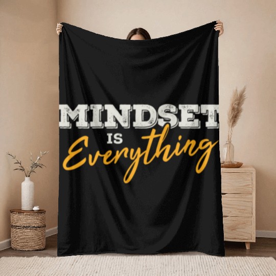 Growth Mindset Entrepreneur Teacher Fitness Throw Blankets
