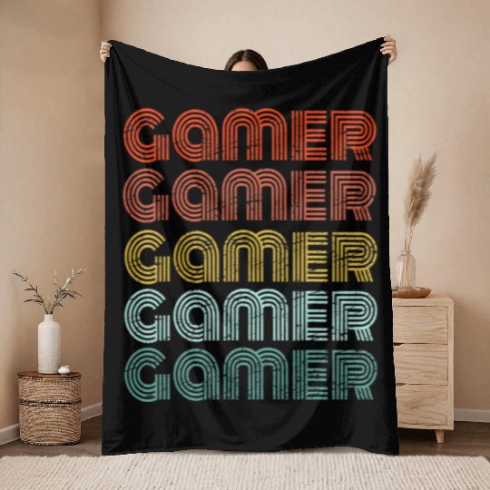Gaming 365 Gamer Retro Video Game Throw Blankets