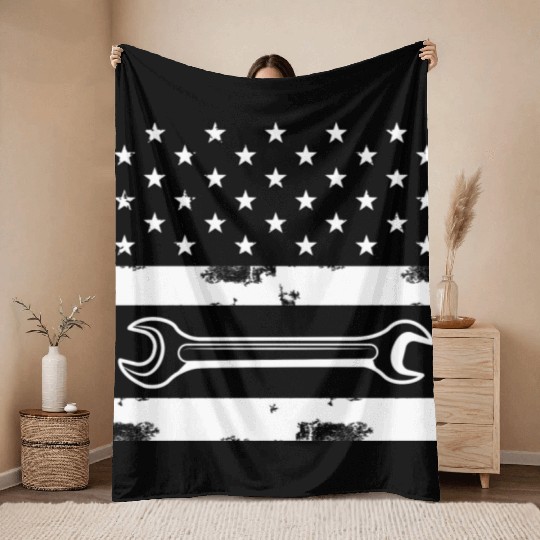 Car Mechanic Throw Blankets