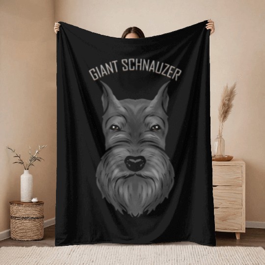Dog Lover - I Love My Giant Schnauzer Throw Blankets