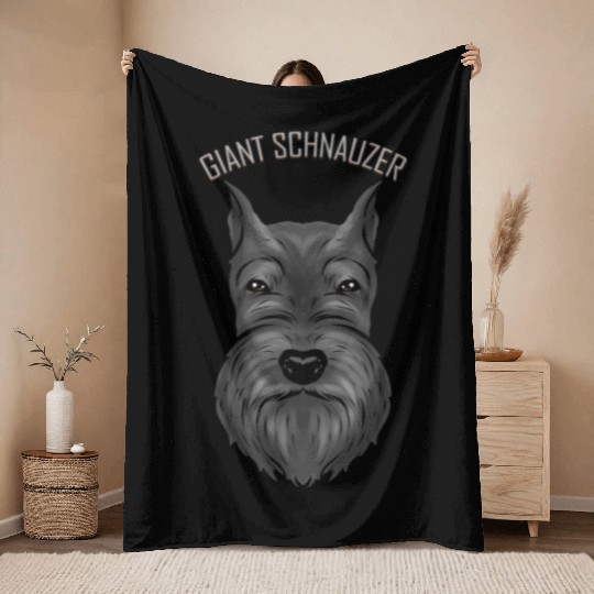 Dog Lover - I Love My Giant Schnauzer Throw Blankets