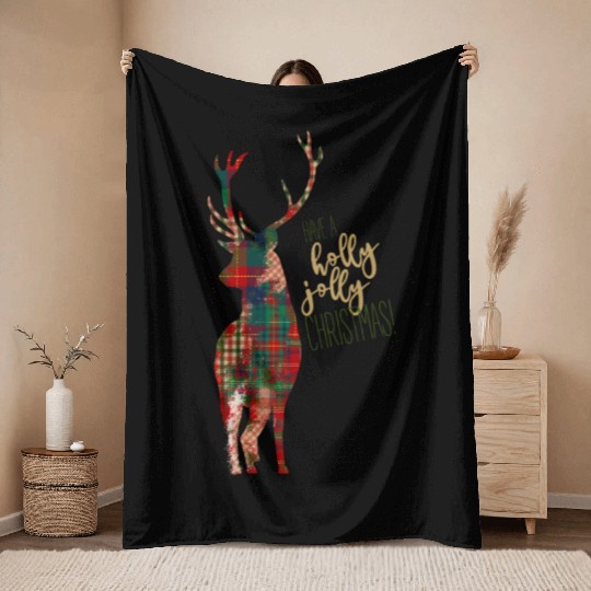 Holly Jolly Christmas! Throw Blankets