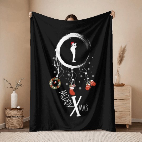 Winter dreamcatcher Christmas Photographer Throw Blankets