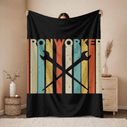 Ironworker Throw Blankets