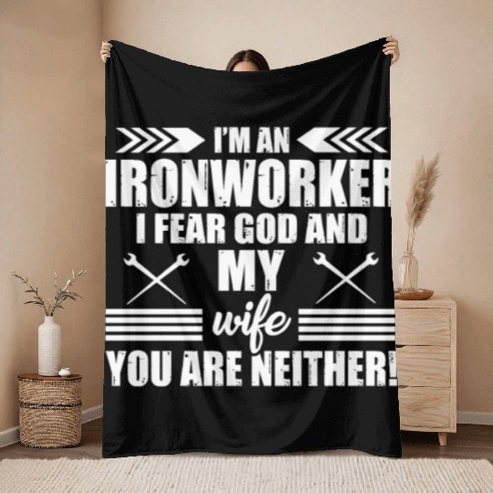 Great Ironworker Throw Blankets