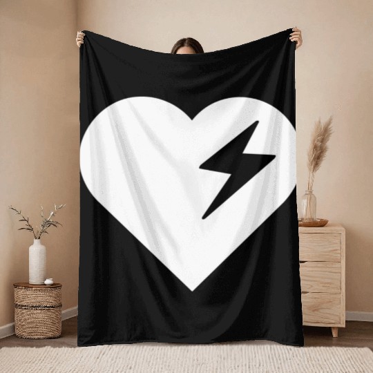 Electroheart - EBM - Volt - Beat - Techno Throw Blankets
