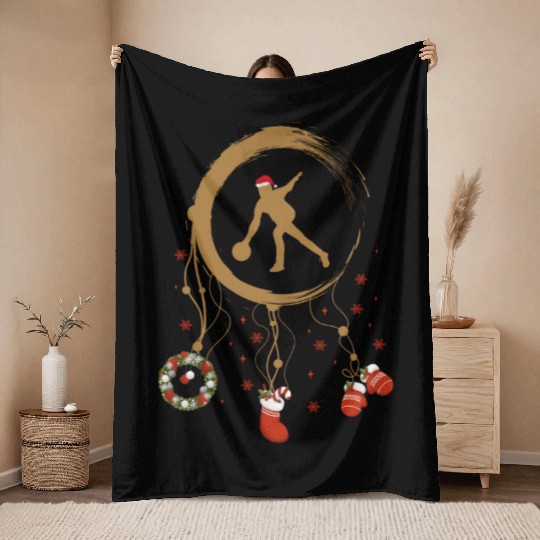 Winter dreamcatcher Christmas Bowling Throw Blankets