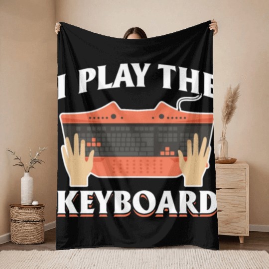 Keyboard Gamer Humorous Computer Science Throw Blankets