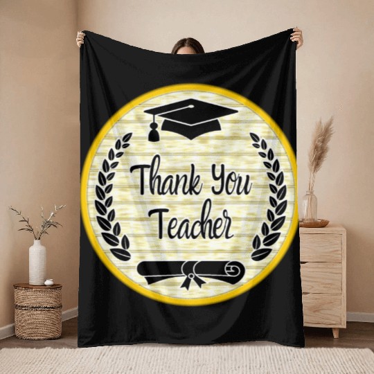 Thank You Teacher Throw Blankets