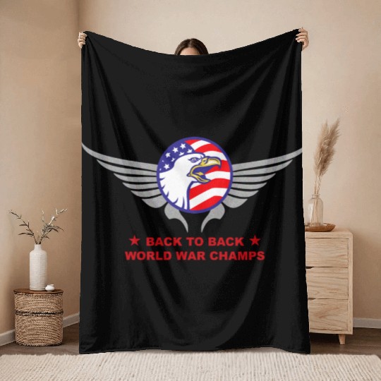 Back to Back B2B World War Throw Blankets