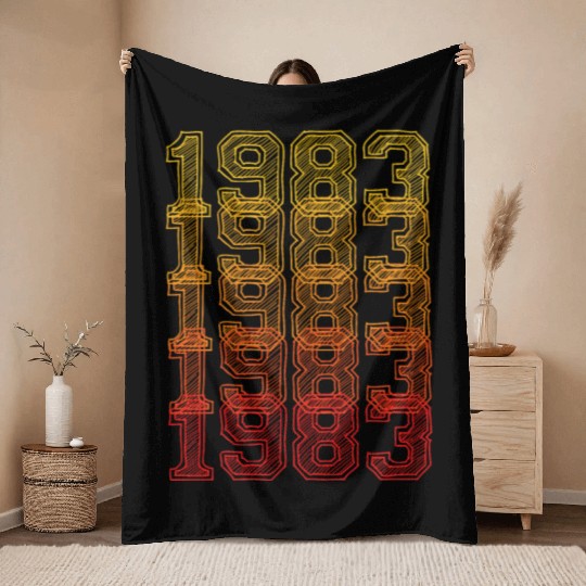 Vintage Year 2005 18 Years 18th Birthday Retro Throw Blankets