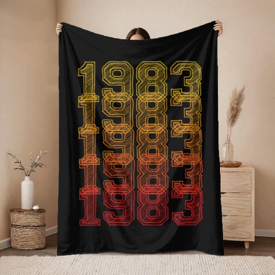 Vintage Year 2005 18 Years 18th Birthday Retro Throw Blankets