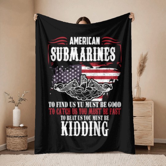 US Military Submarine Throw Blankets