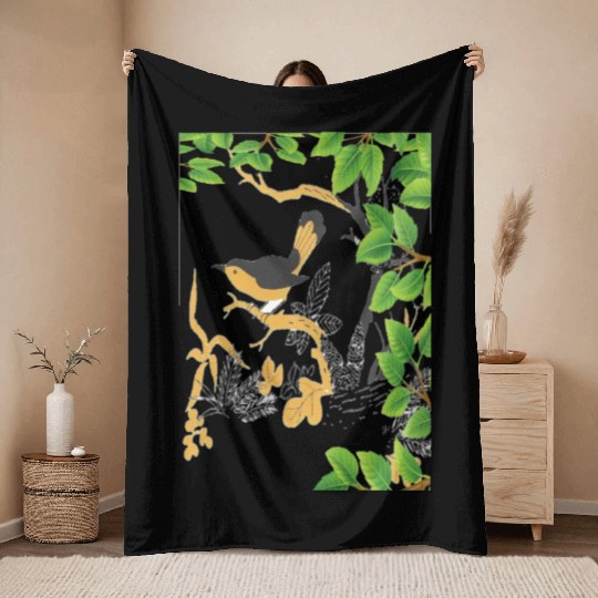 Bird Nature Throw Blankets