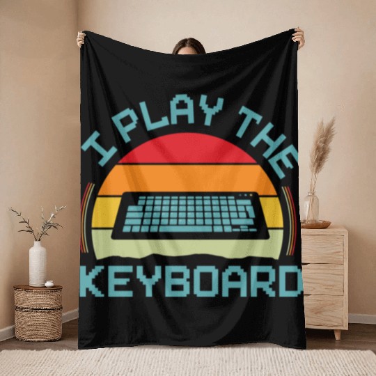 Keyboard Gamer Computer Science Gaming Throw Blankets
