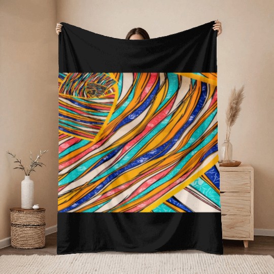 Neon Rainbow Retro 2023 NewYear Vintage Stronger Throw Blankets