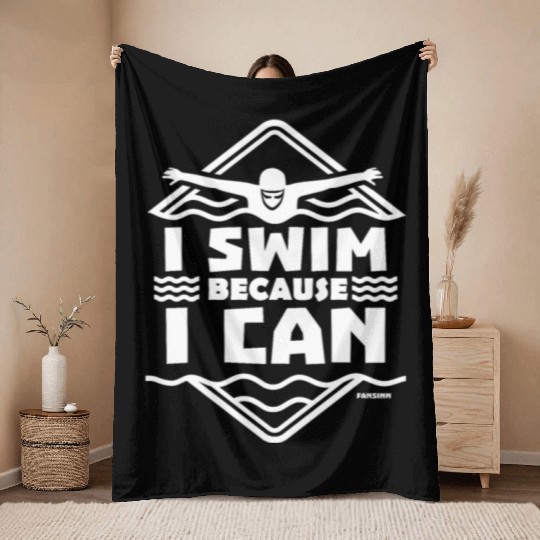 Swimming lifeguard swimming course outdoor pool gi Throw Blankets