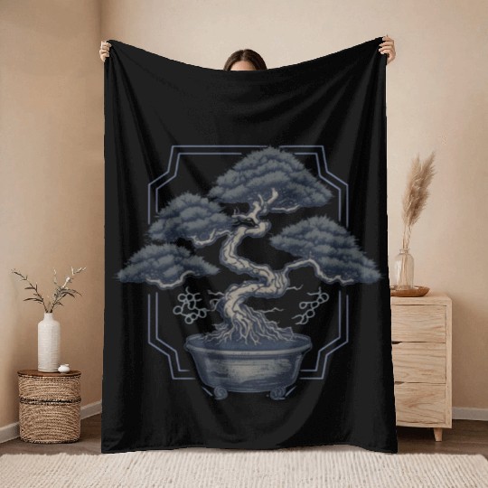 Bonsai Throw Blankets