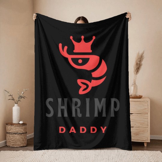 shrimp daddy Throw Blankets